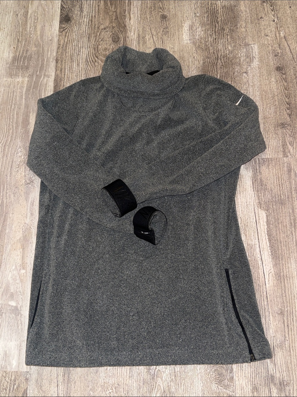 Nike Dark Charcoal Gray Turtleneck Pullover Hoodie